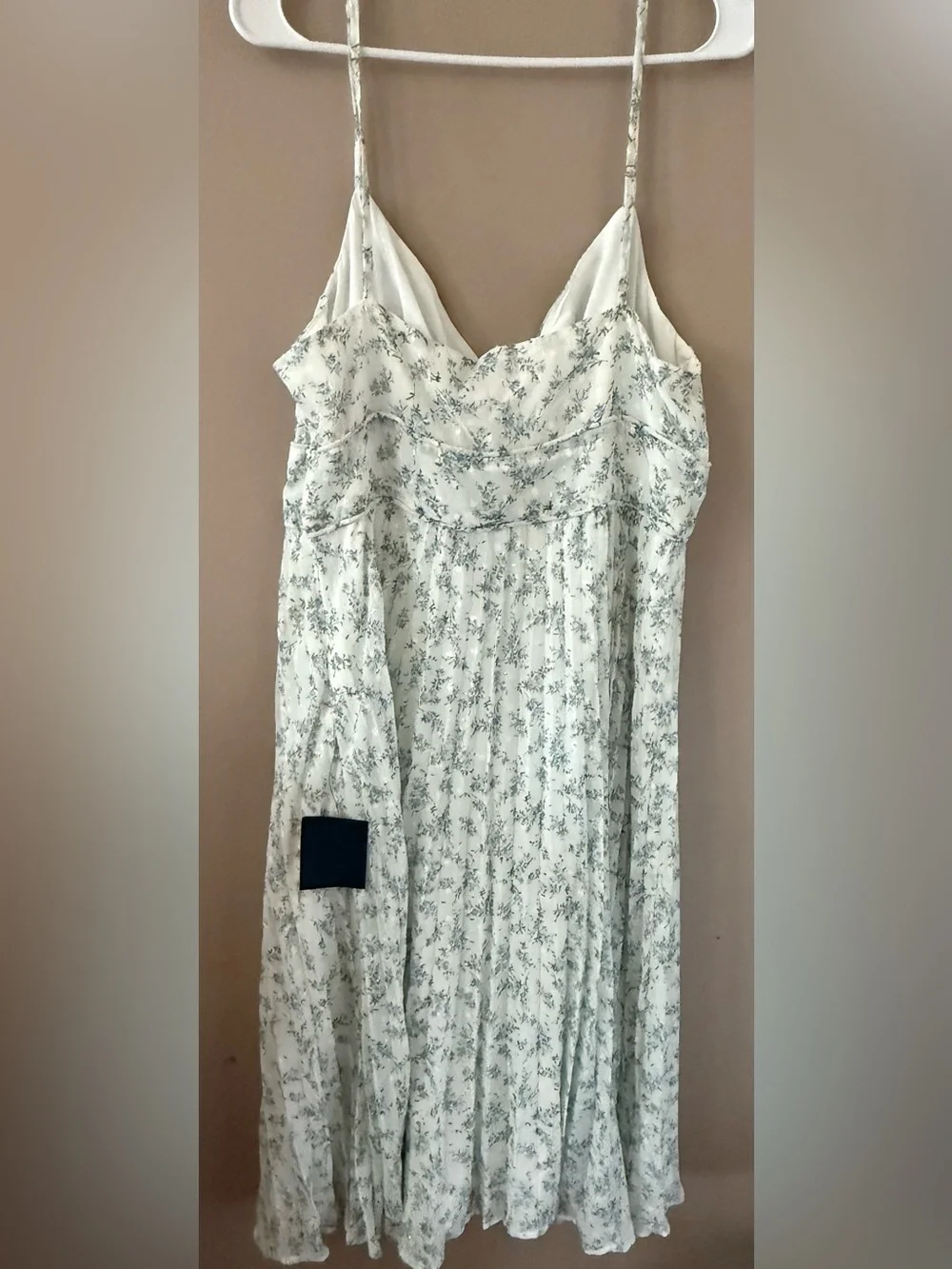 Lulus darling favorite white floral sleeveless pleated midi dress size XXL nwt